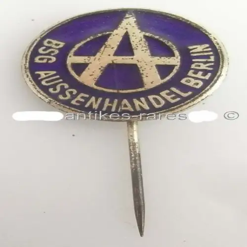 DDR Fußball Anstecknadel: BSG Aussenhandel Berlin