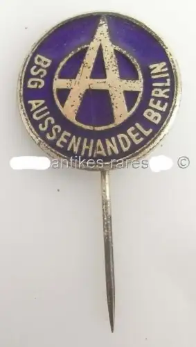 DDR Fußball Anstecknadel: BSG Aussenhandel Berlin