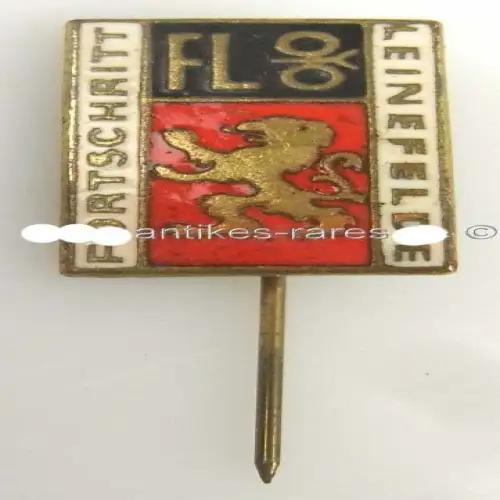 DDR Fußball Anstecknadel: Fortschritt Leinefelde