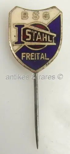 DDR Fußball Anstecknadel BSG Stahl Freital