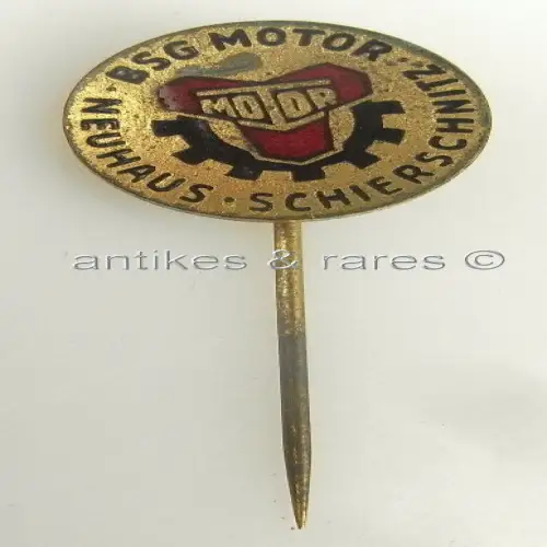 DDR Fußball Anstecknadel: BSG Motor Neuhaus Schierschnitz