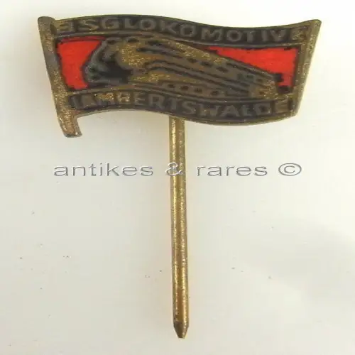 DDR Fußball Anstecknadel: BSG Lokomotive Lambertswalde
