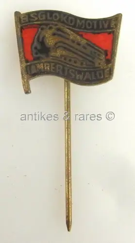 DDR Fußball Anstecknadel: BSG Lokomotive Lambertswalde