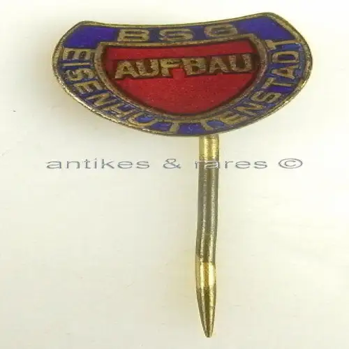 DDR Fußball Anstecknadel: BSG Aufbau Eisenhüttenstadt