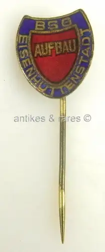 DDR Fußball Anstecknadel: BSG Aufbau Eisenhüttenstadt