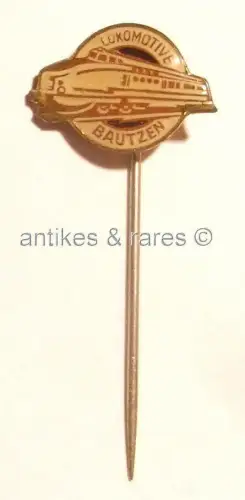 DDR Fußball Anstecknadel Lokomotive Bautzen