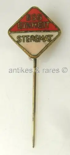 DDR Fußball Anstecknadel: BSG Einheit Steremat