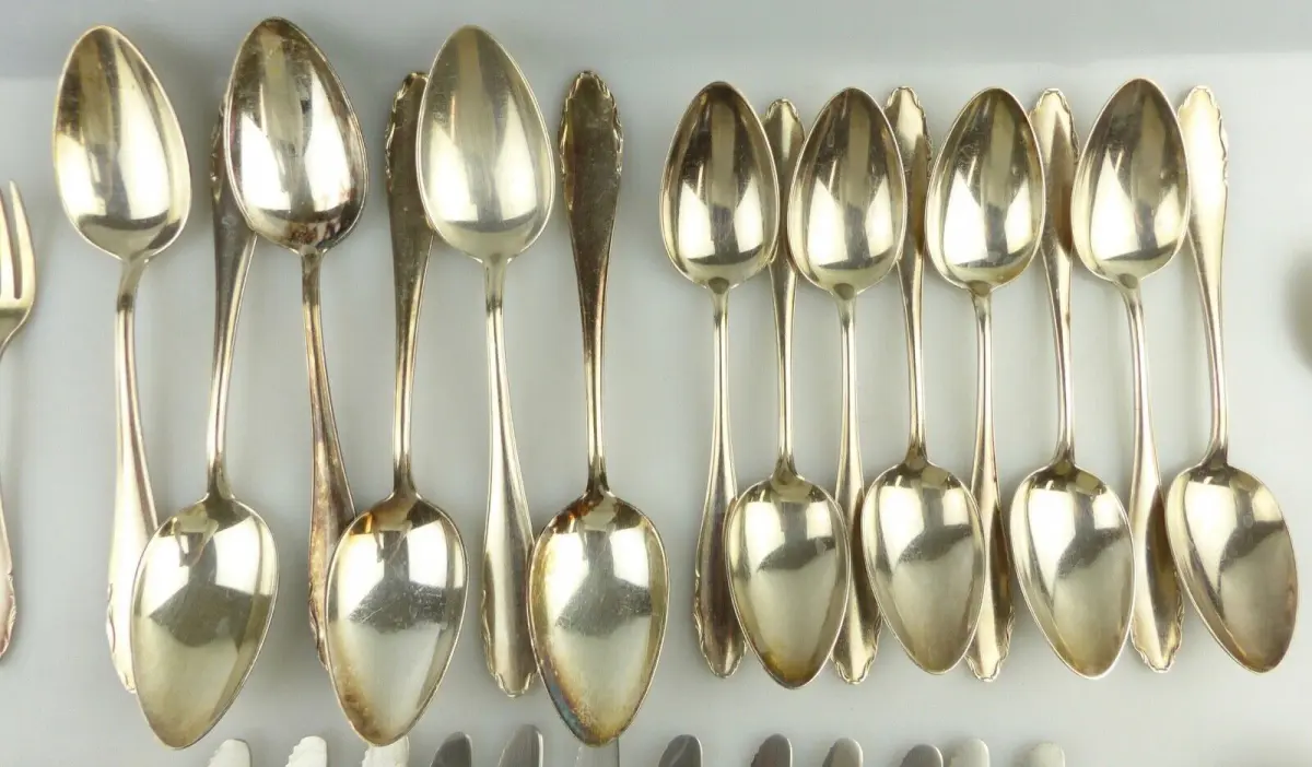 e11351 versilbertes WMF Besteck 65 Teile 90er Silberauflage verschiedene Größen 4