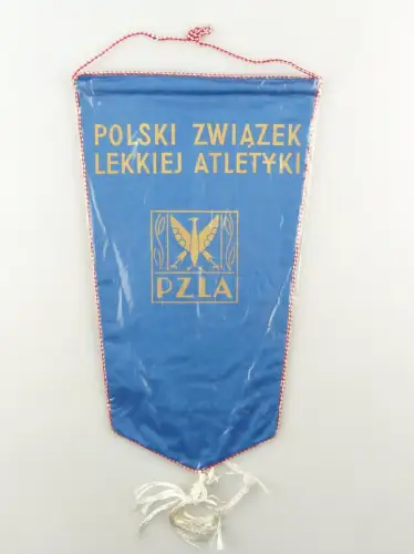 #e6440 Alter Wimpel aus Polen Polski Zwiazek Lekkiej Atletyki PZLA 