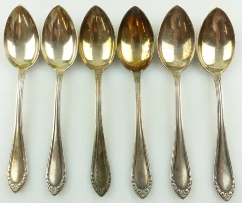 e10933 6 versilberte Kaffeelöffel 90er Auflage 