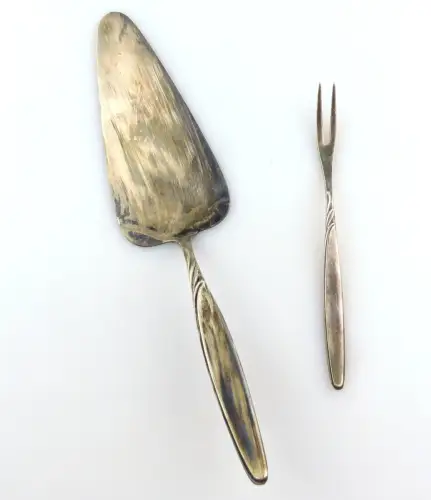 #e8814 Tortenheber und Vorlegegabel von WMF in 90er Silberauflage 