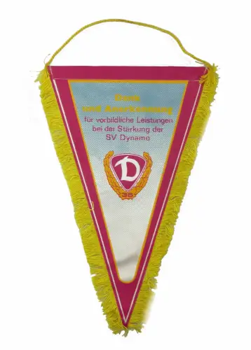 #e8117 Original alter Wimpel Dank und Anerkennung SV Dynamo
