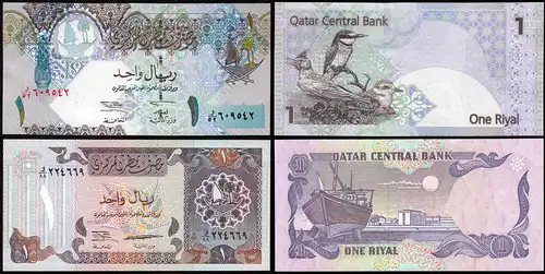 Katar - Qatar je 1 Riyal 1996 + 2003 Pick 14b + 20 UNC (1)   (14293