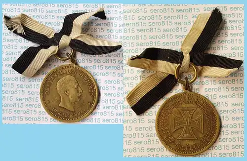 Crefeld - 1896 Tragbare Medaille/Orden 50 Jahre Landwehr Unterstützung (m390