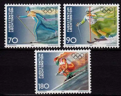 Liechtenstein Winter Olympiade 1997 Mi.1162-64 **   (c099