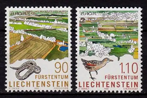 Liechtenstein Nationalparks 1999 Mi. 1190-91 **    (c112