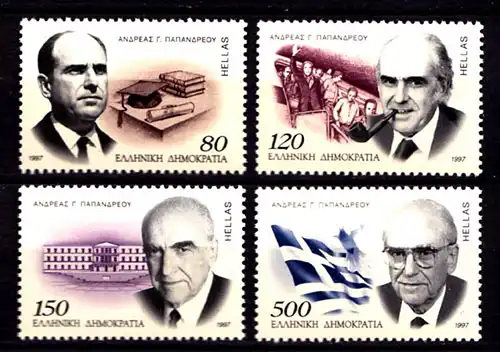 Griechenland Greece MiNr.1933/36 ** 1997 Papandreou  (8226