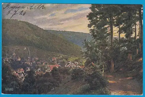 AK WIRO-KUNSTLERKARTE WILDBAD SCHARZWALD 1926  (1684