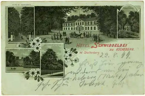 AK Litho Hotel Schwiddeldei Ascheberg Holstein1899    (2086