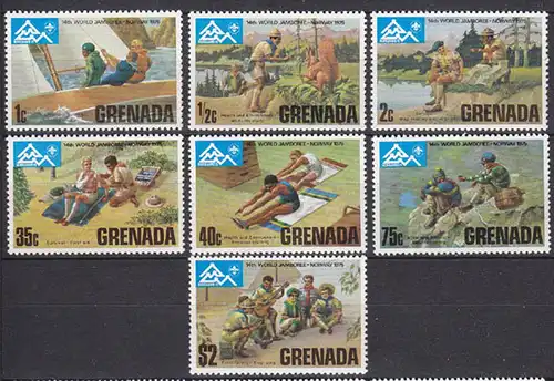 Grenada Pfadfinder SCOUTS seltener Satz 1975 ** MNH  (5344