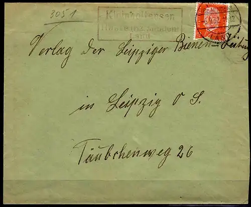 Brief Posthilfstelle/Landpost Kleinholtensen über Haste  (6043