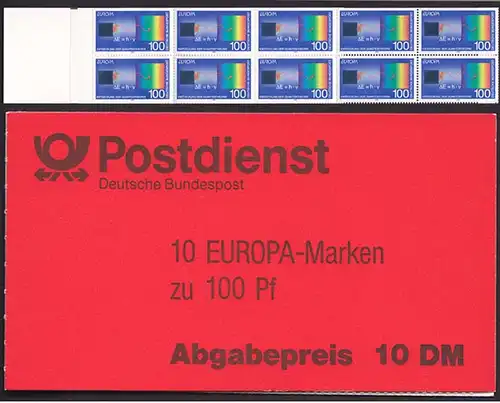 Bund Markenheftchen 30 Germany Booklet EUROPA CEPT **  (8312