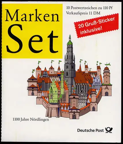 Bund Markenheftchen 37 Germany Booklet Nördlingen **   (8314