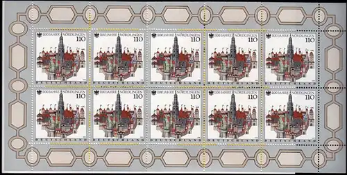 Bund Markenheftchen 37 Germany Booklet Nördlingen **   (8314