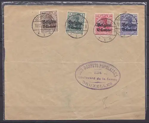 Brief Deutsche Bes. Belgien OCCUPATION BELGIUM WW1  (5704