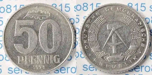 DDR 50 Pfennig 1973 A Kursmünze Jäger 1512 (n1001