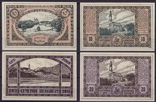 Österreich - Austria Bergheim 10 + 20 Heller Notgeld   (12013