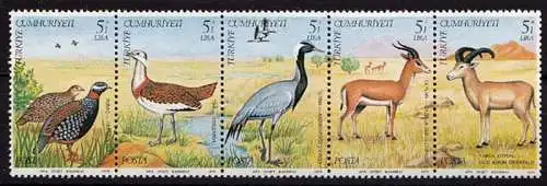 Türkei Turkey Vögel Birds Wildlife  1979 ** Mi. 2501-2505  (9607