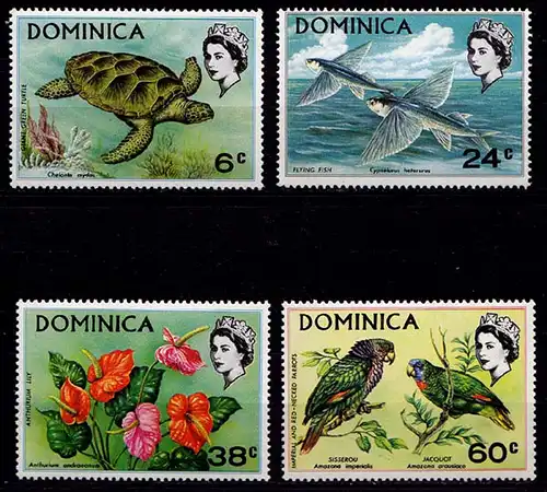 Dominica  Michel 296-299   Vögel Birds Wildlife Tiere 1970 ** (9259