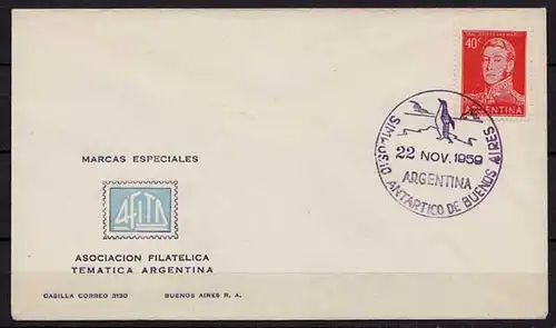 Antarktis Antarctica 22.NOV 1959 Argentinien Argentina  BUENOS AIRES Cover (9948