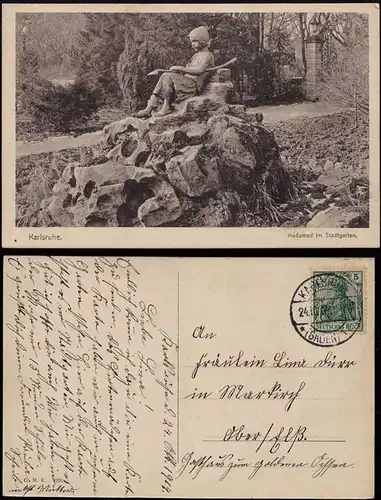 AK Karlsruhe Hadumond im Stadtgarten 1914 ansehen (8463