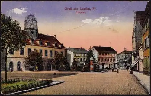 AK Landau Postplatz ansehen     (8474