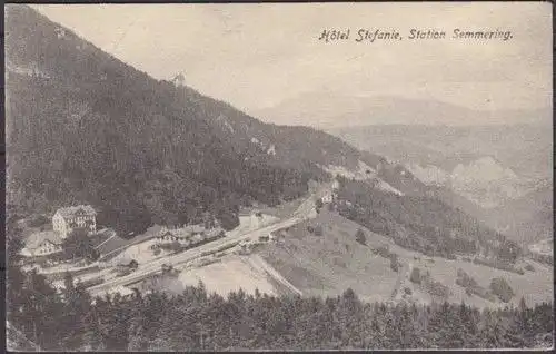 AK Station Semmering Eisenbahn Hotel Stefanie    (3647