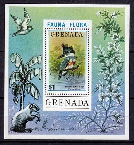 Grenada Block 51 Vögel Birds 1976 ** (10174