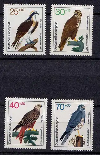 BRD GERMANY 1973 Vögel Birds Mi. 754-57 **   (b367