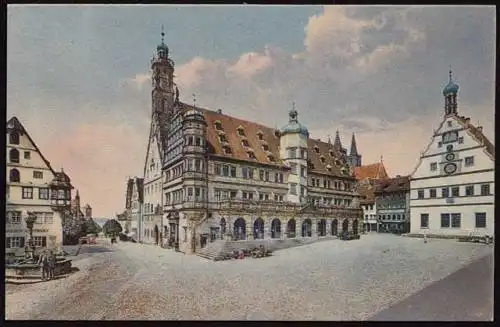 AK Rothenburg Tauber Rathaus Partie ansehen (8515