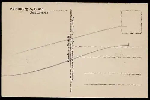 AK Rothenburg Tauber Rathaus Partie ansehen (8515