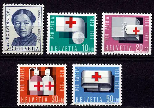 Schweiz Swiss Switzerland Mi. 775-779  Pro Patria 1963 ** (11206