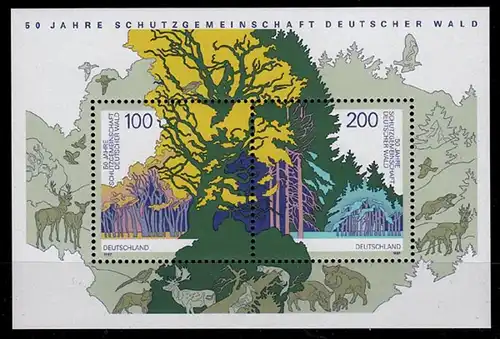 GERMANY S/SHEET Community forest protection Block 38 ** MNH (6769
