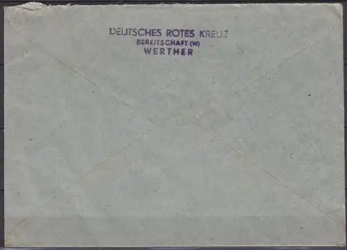 Brief Landpost Stempel Werther über Bielefeld nach Münster (6106