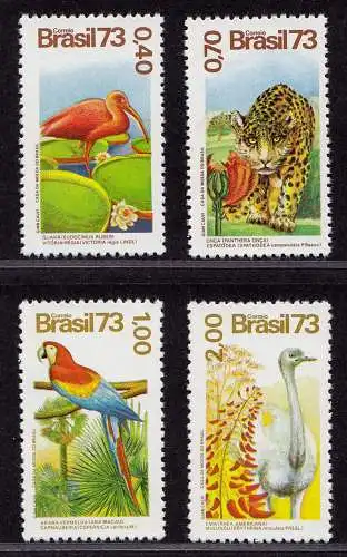 Brasilien Brazil Vögel Birds Wildlife Animals 1973 1415-18 ** MNH (8997
