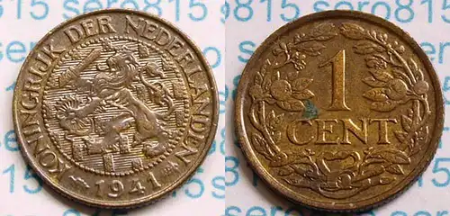 Niederlande NEDERLAND 1 Cent 1941 (m019