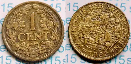 Niederlande NEDERLAND 1 Cent 1922 (m014