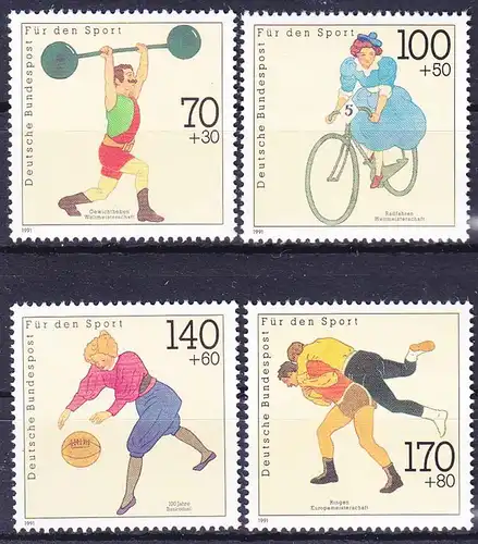 BRD Bundesrepublik 1991 Für den Sport Mi 1499-1502 ** (9957