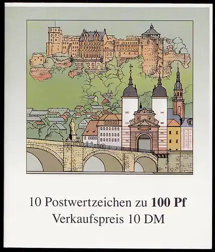 Bund Markenheftchen 33 Germany Booklet Heidelberg **   (8313