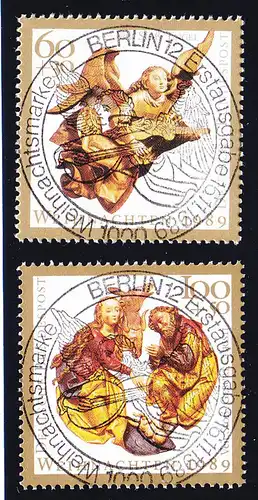 BRD Weihnachten 1989 1442-43 ESST Vollstempel     (c005